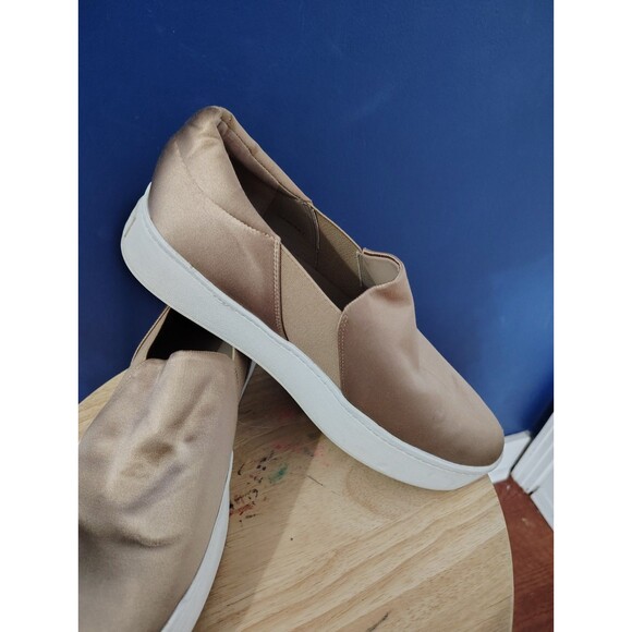 Vince Gold Satin Platform Womens Sneaker Shoes Size 9.5 - Picture 7 of 9